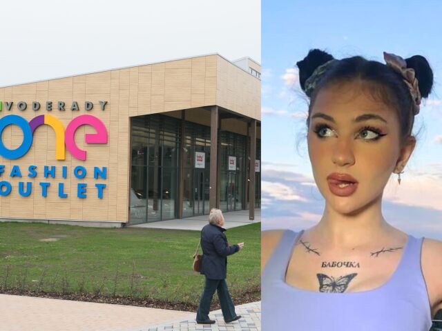 Nákupé centrum Voderandy a influencerka Ema Lacová.