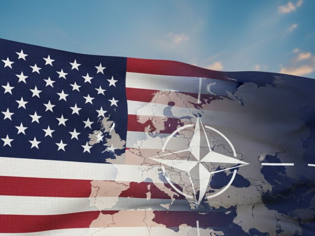 Vlajky USA a NATO