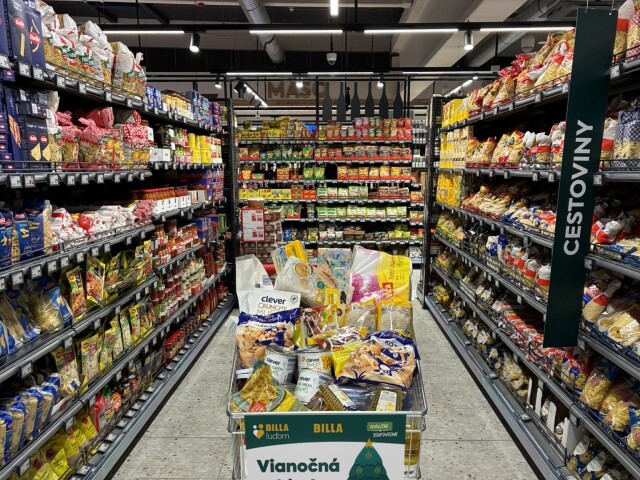 Vianoce, zbierka potravín, BILLA, PR
