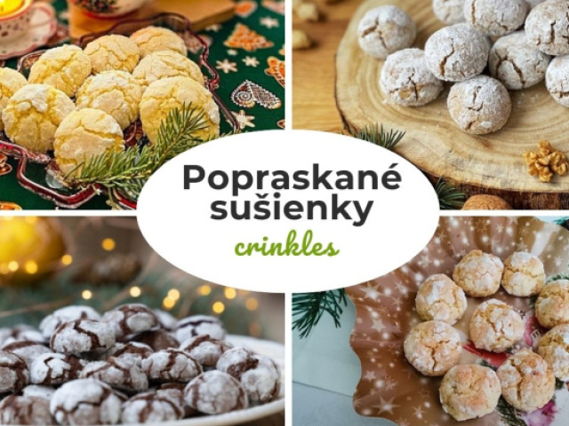 Popraskané sušienky: 11x crinkles, jednoduché, ale efektné, hodné aj vianočného stola