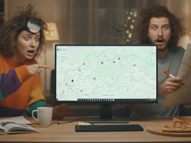 mapa, počítač