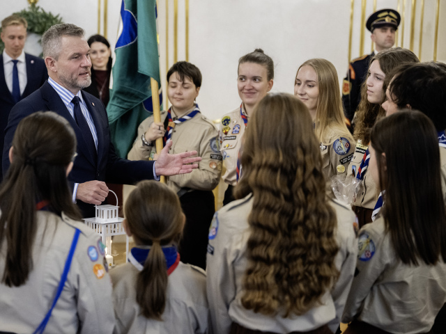 Betlehemské svetlo, prezident, skauti, Peter Pellegrini