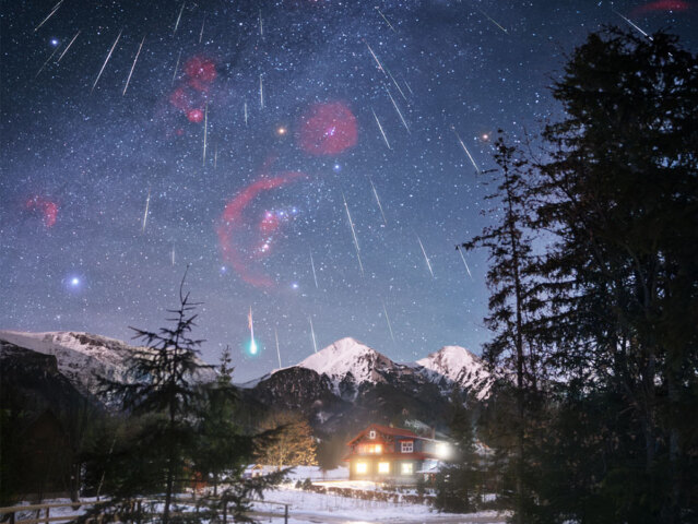meteorický roj roka Geminidy, Tomáš Slovinský, NASA, foto dňa