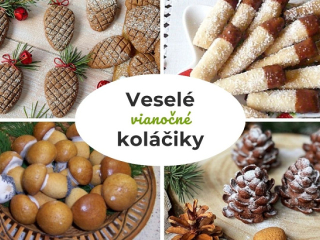 Hríbiky, zápalky, papučky aj šišky... 14 veselých koláčikov, ktoré na sviatočnom podnose nikto neprehliadne