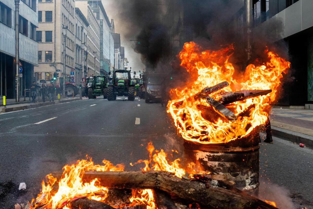 brusel protest farmárov