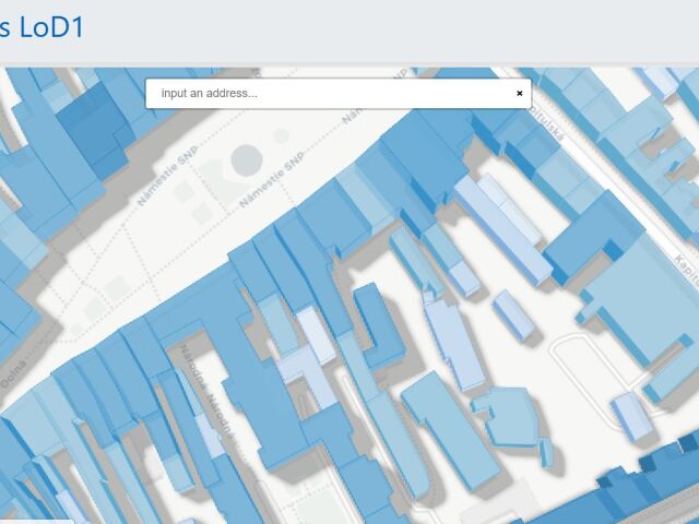3D mapa budov