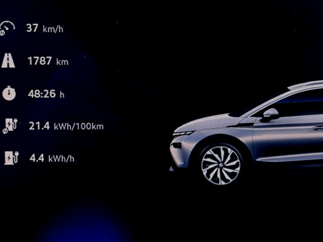 Dlhodobá priemerná spotreba za takmer 1 800 km sa ustálila na 21,4 kWh na 100 km. V lete bude asi okolo 17 kWh.