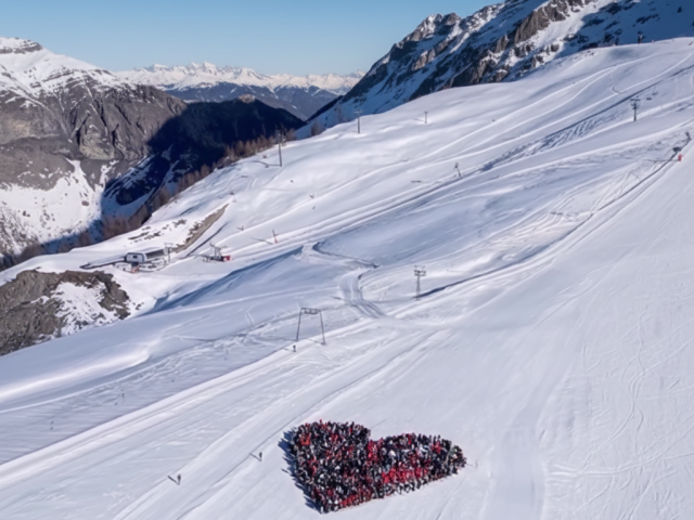 Crans Montana, srdce, svah