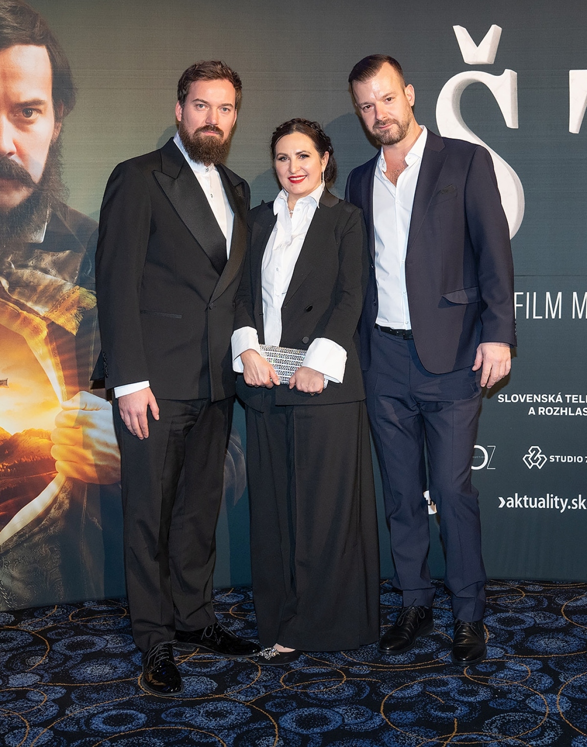 Herec Lukáš Pelč, režisérka Mariana Čengel Solčanská a herec Lukáš Dóza. 