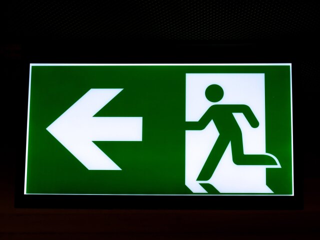 exit, únik, východ,