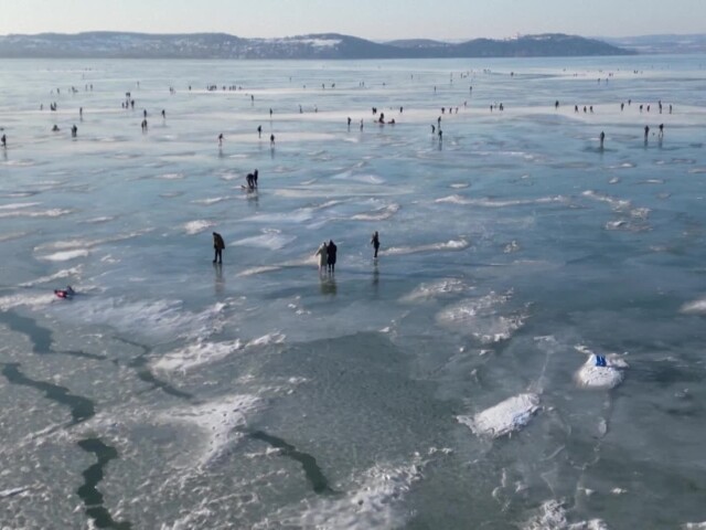 zamrznutý Balaton