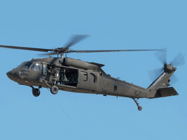 Vrtuľník UH-60 Black Hawk Národnej gardy vo Fort Mc Coy