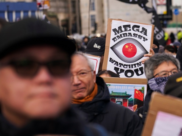 Britain China Embassy Protest
