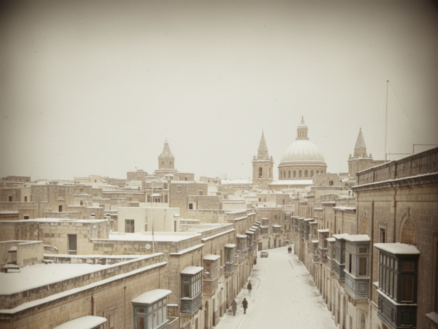 Valletta, malta, sneh