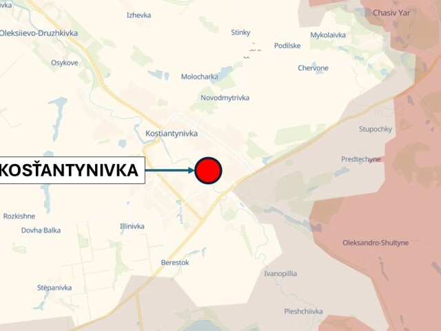 Kosťantynivka, Ukrajina 30. januára 2026 podľa DeepState