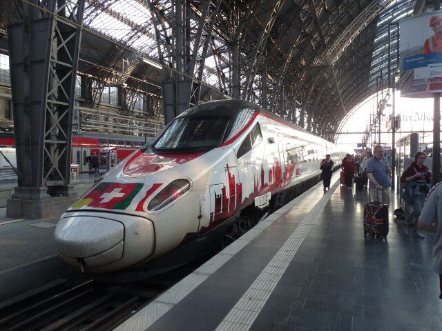 Swiss train in Frankfurt