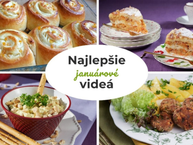 TOP januárové videá: Knedľa ako od mamy, obed z jedného pekáča aj sypaný jablkový koláč