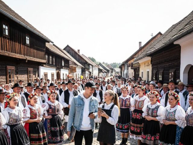 dedina, Slovensko, kroj, tradície, folklór