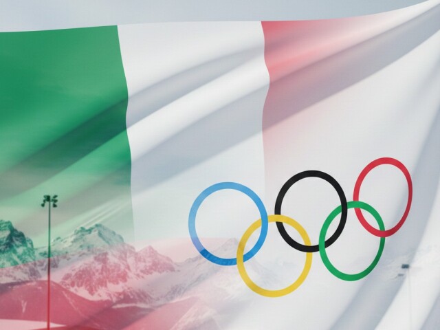 Talianska a olympijská vlajka - obrázok vytvorený AI