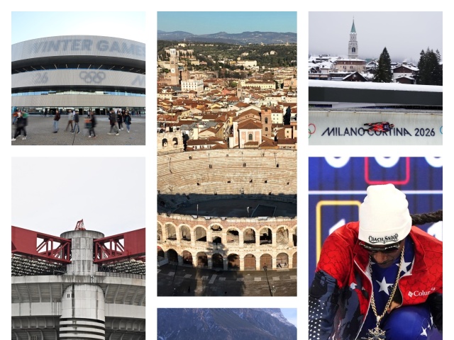 Koláž športoviská ZOH 2026