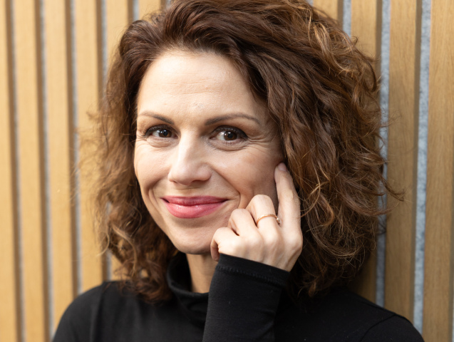 Kristína Herečka Kristína Turjanová v redakcii Pravdy. 
