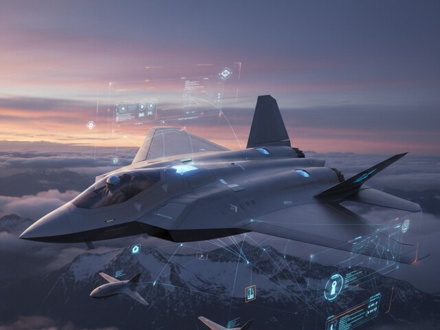 Stíhacie lietadlo Airbus - obrázok vytvorený AI