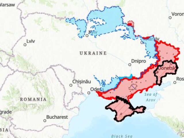 ua, ukrajina, mapa, boje isw