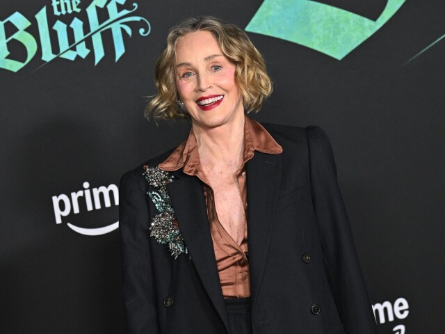 Herečka Sharon Stone na premiére filmu The Bluff.