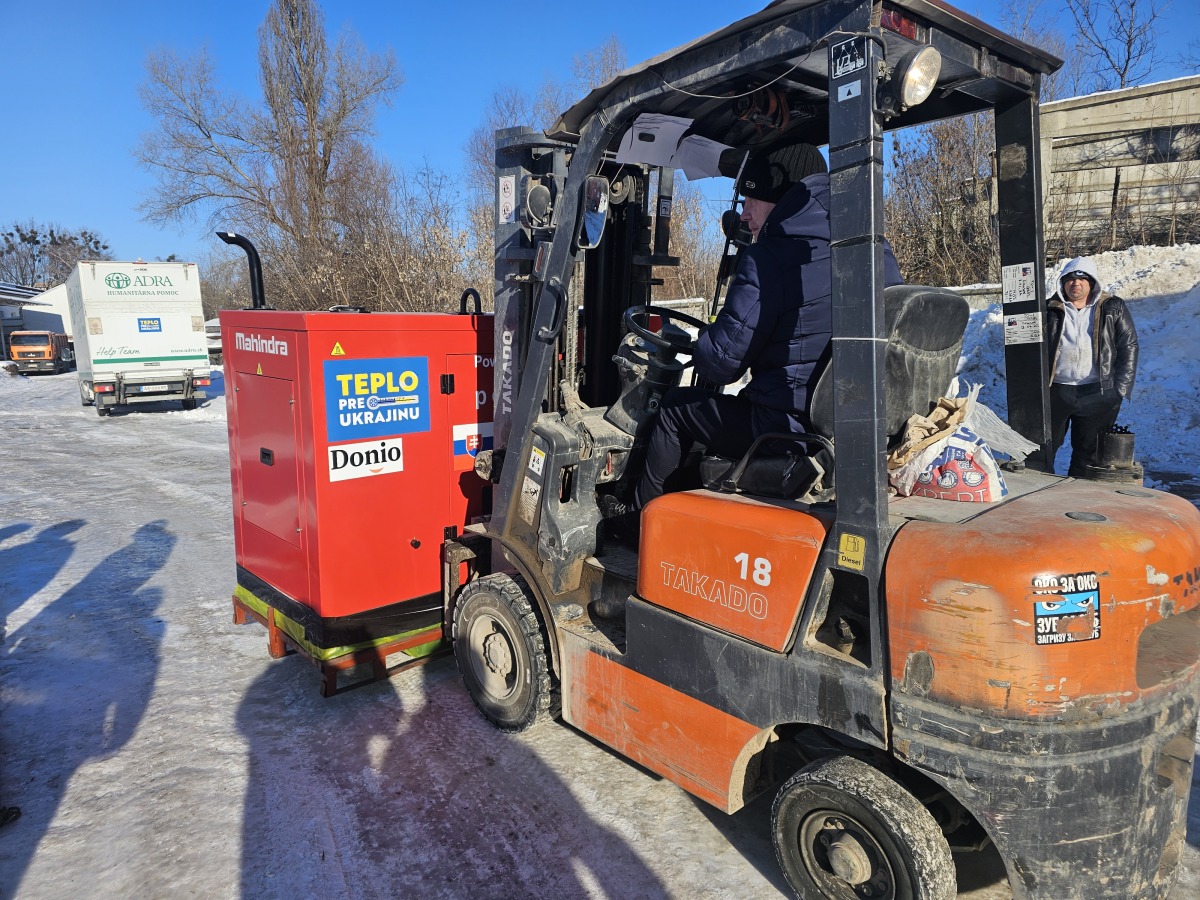 generátory, Slovensko, Teplo pre Ukrajinu, Ukrajina