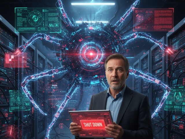 Umelá inteligencia (AI) neposlúcha človeka - obrázok vytvorený AI