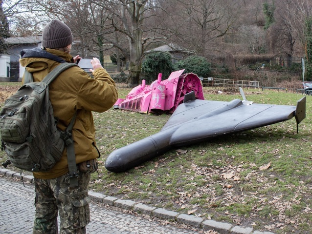ČR Praha Maketa Dron Šáhid,