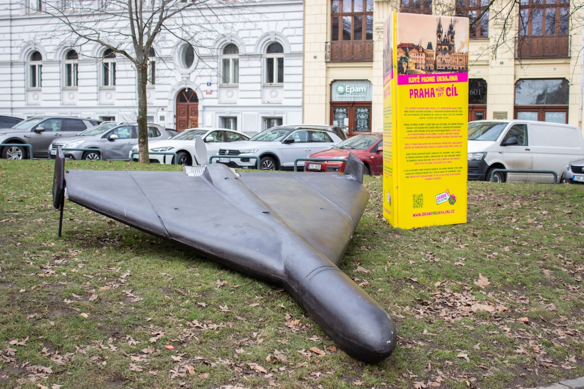 ČR Praha Maketa Dron Šáhid
