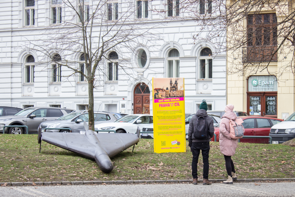 ČR Praha Maketa Dron Šáhid