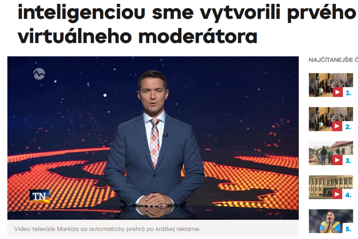 Zahraničné média využívajú AI avatarov