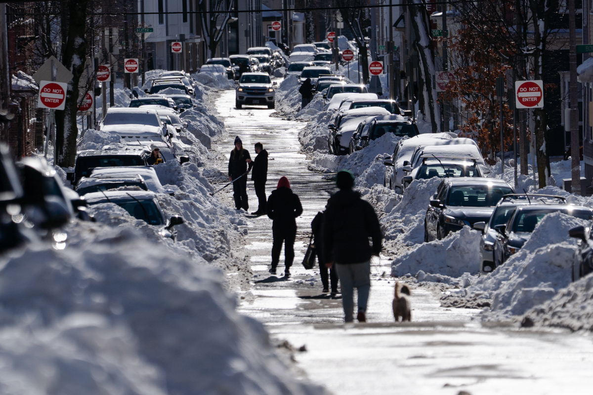 USA Boston počasie sneh zima