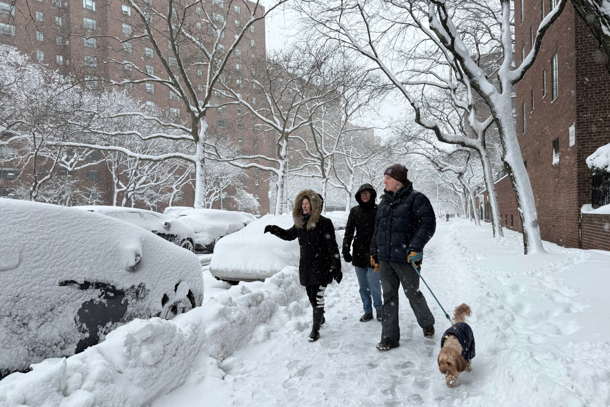 USA New York sneh zima