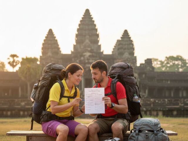 cestovanie, turisti, Angkor Wat, Kambodža