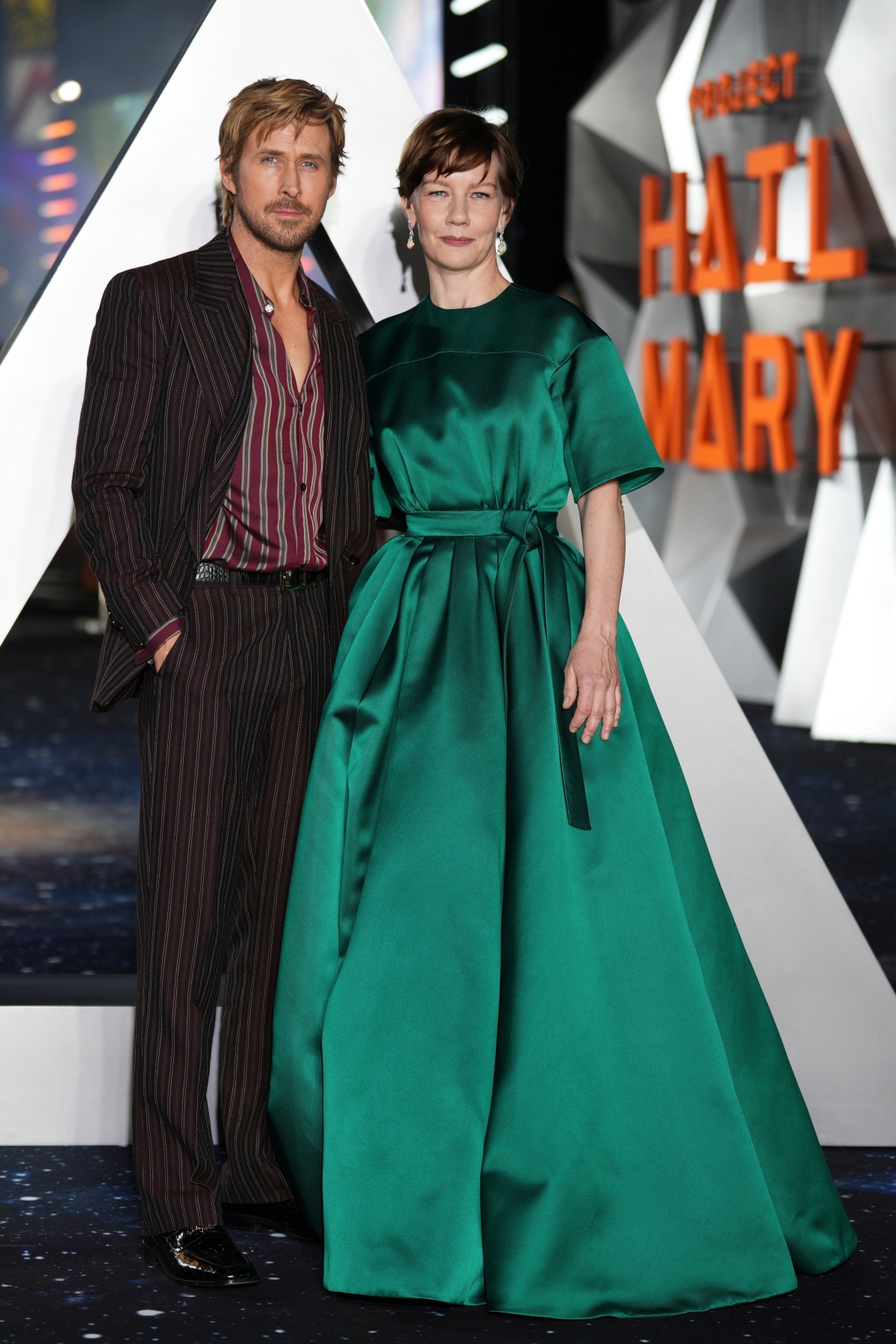 Herec Ryan Gosling a herečka Sandra Huller na premiére filmu Project Hail Mary.