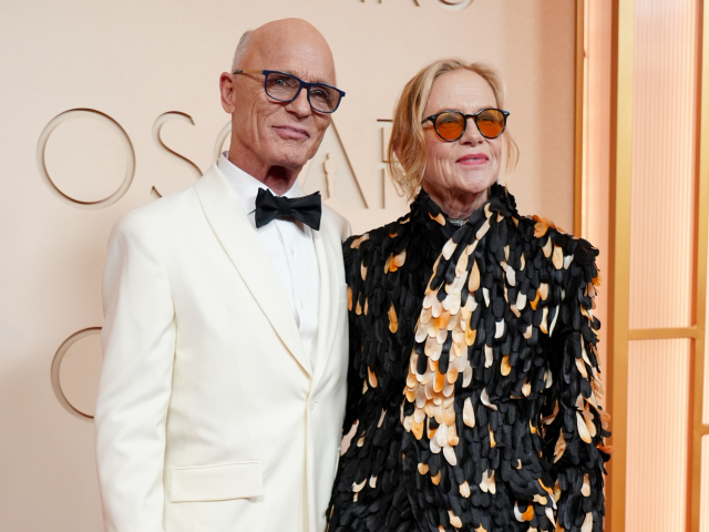 Herec Ed Harris a jeho partnerka a nominovaná herečka Amy Madigan.
