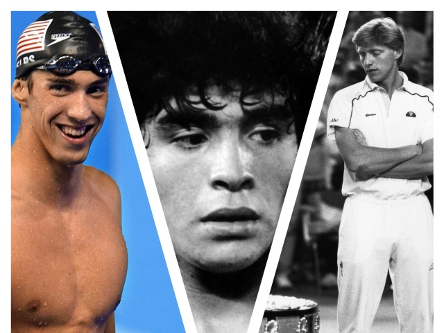 Legendární športovci, Phelps, Maradona,