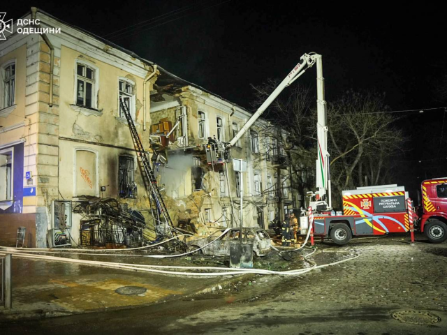 Historický dom v Odese po ruskom útoku 19. marca 2026