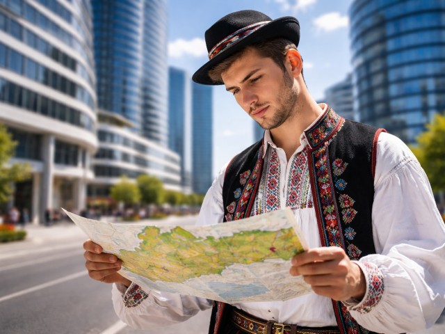 kroj, muž, mapa, Slovensko, cestovanie, ľudový