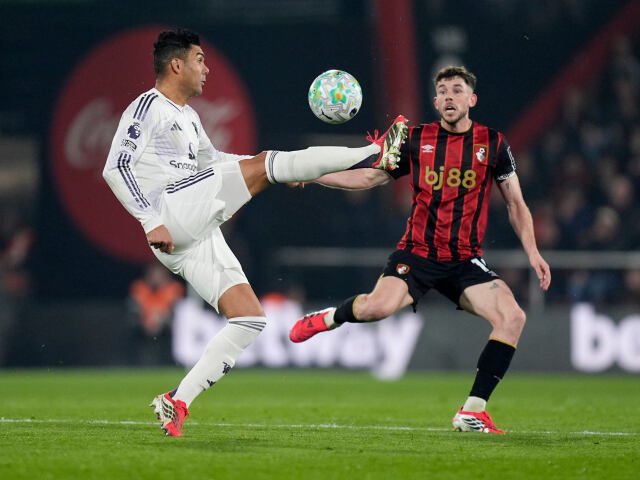 Anglicko Futbal liga Bournemouth Manchester Casemiro