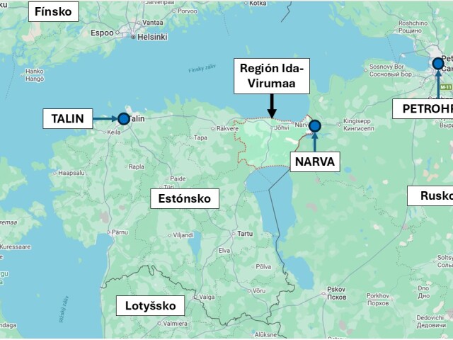 Narva a región Ida-Virumaa, Estónsko