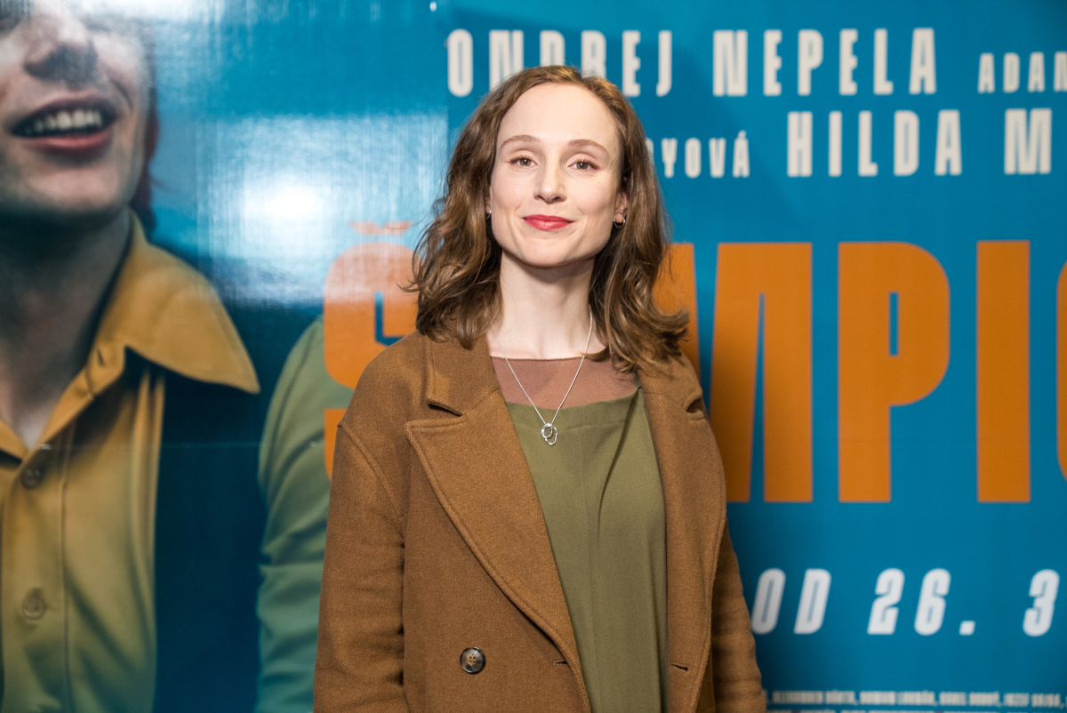 Herečka Jana Kvantiková na premiére filmu Šampión. 