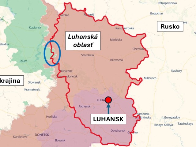 Luhanská oblasť, Ukrajina 31. marca 2026 podľa DeepState