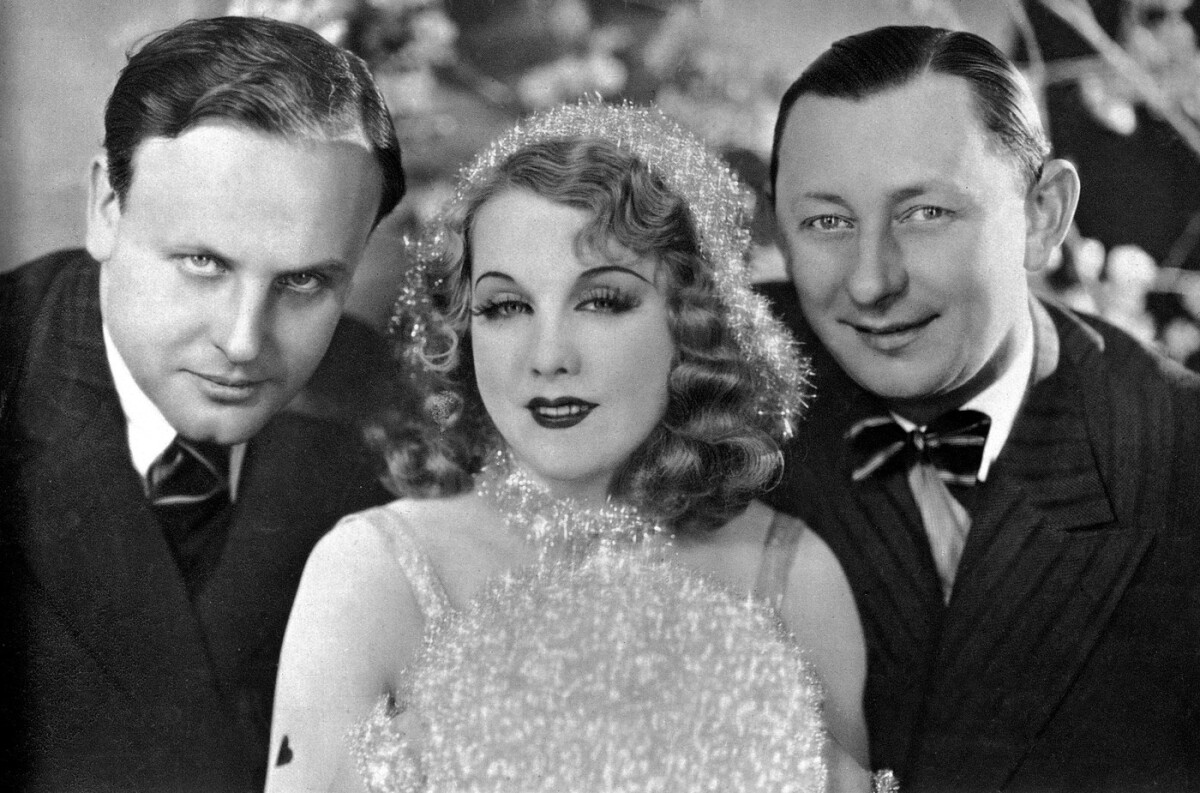 Karel Lamač, Anny Ondráková a Vlasta Burian ve filmu On a jeho sestra.