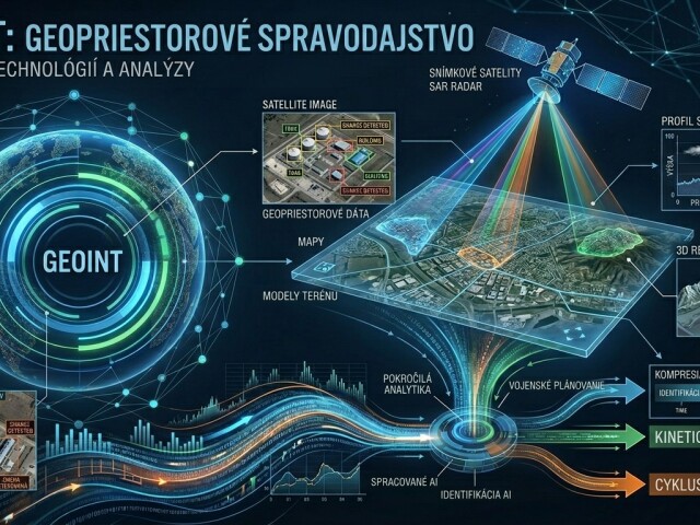 Geopriestorové spravodajstvo (GEOINT) - obrázok vytvorený AI