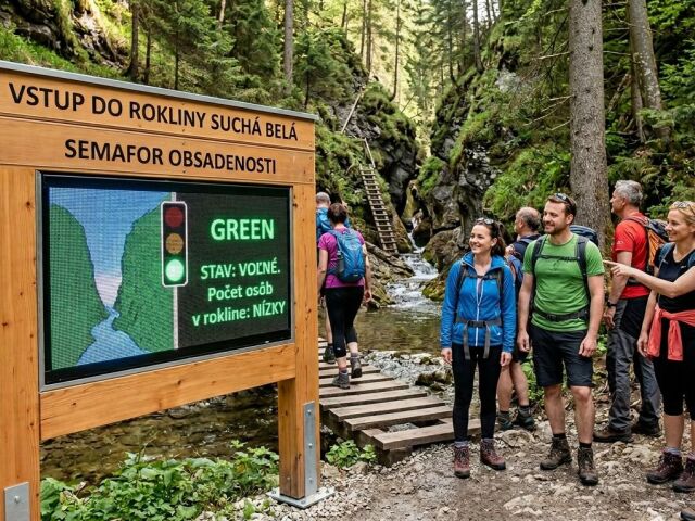 Slovenský Raj, Suchá Belá, turisti