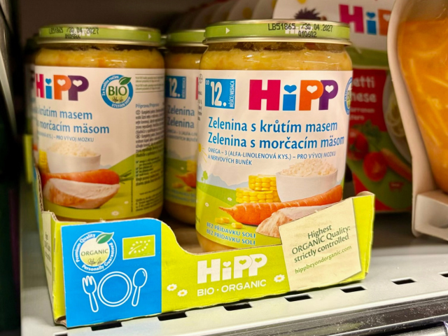 Rakúsko SR ČR detská výživa HiPP kontaminácia jed